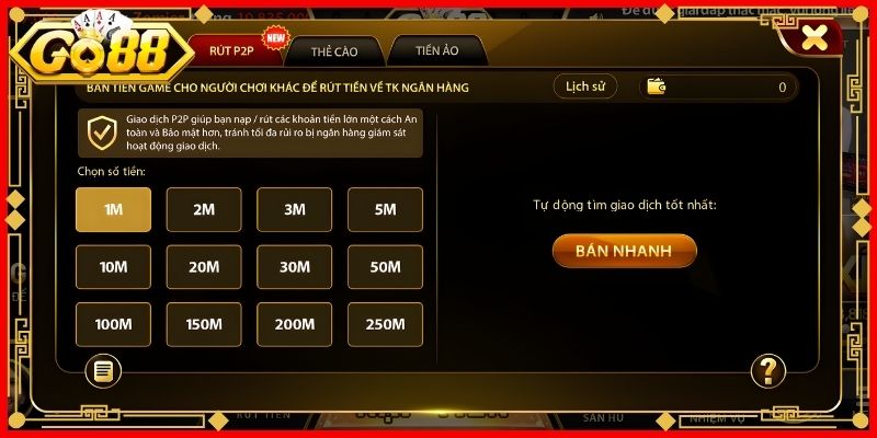 Chuyển đổi số dư trực tiếp qua hệ thống khớp lệnh